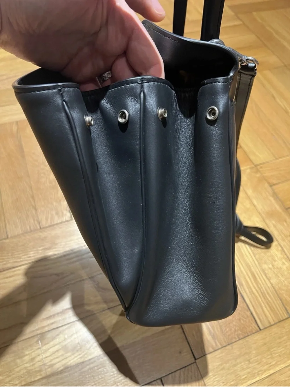 Balenciaga Rodeo Bag Medium Black Leather Silver Hardware Brand New Authentic